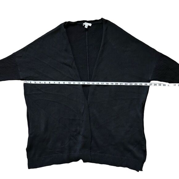 Skinnygirl Sundazed Open Front Oversized Cardigan w/ Pockets Black Sz Medium - Picture 9 of 13